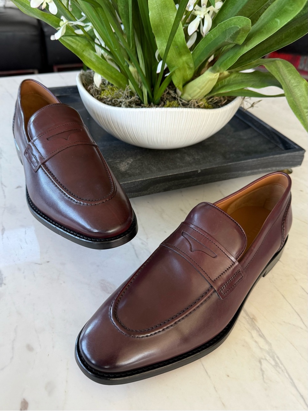 New Allen Edmonds Eli Leather Penny Loafers